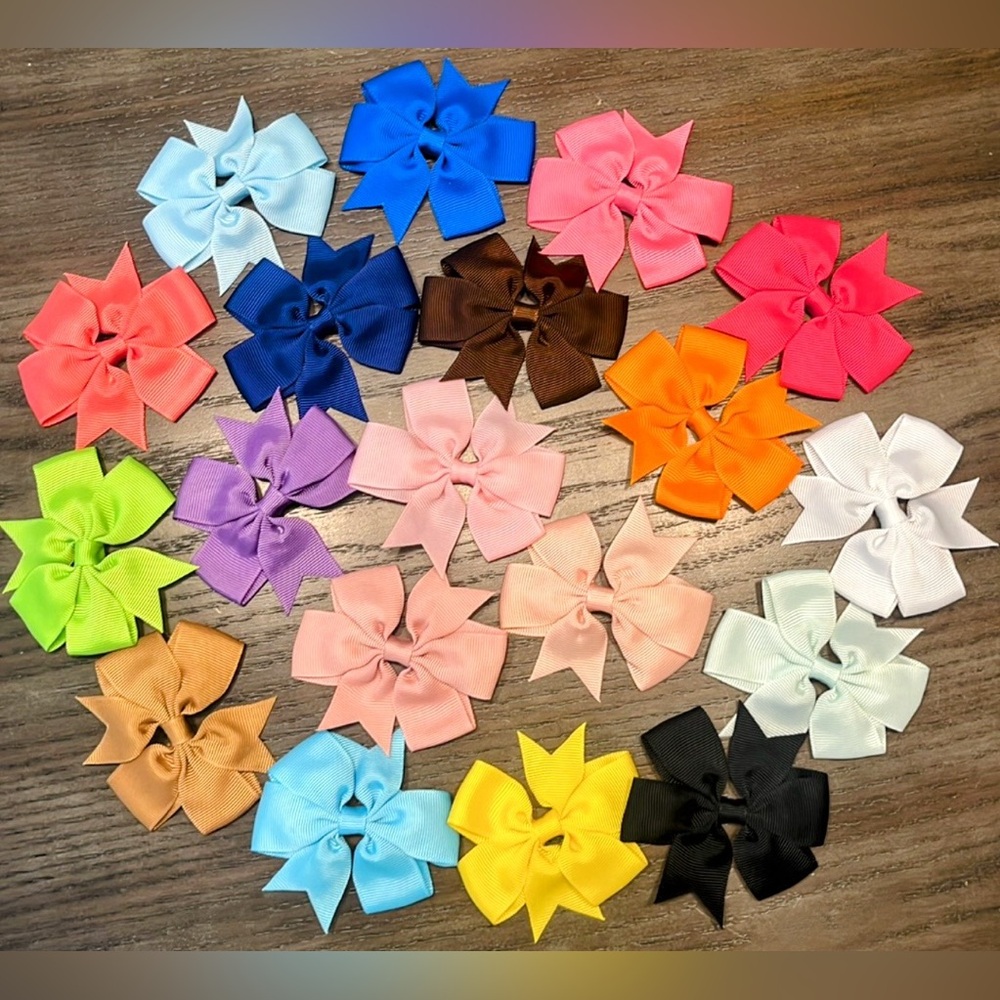 Girls Boutique Hair Bows with Alligator Clip x 19 Colors